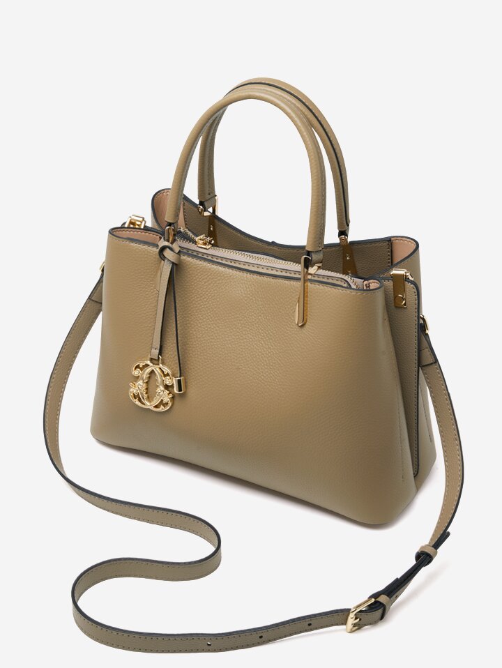 精緻な金具手提げバッグ|牛革ハンドバッグ|牛革ショルダーバッグ