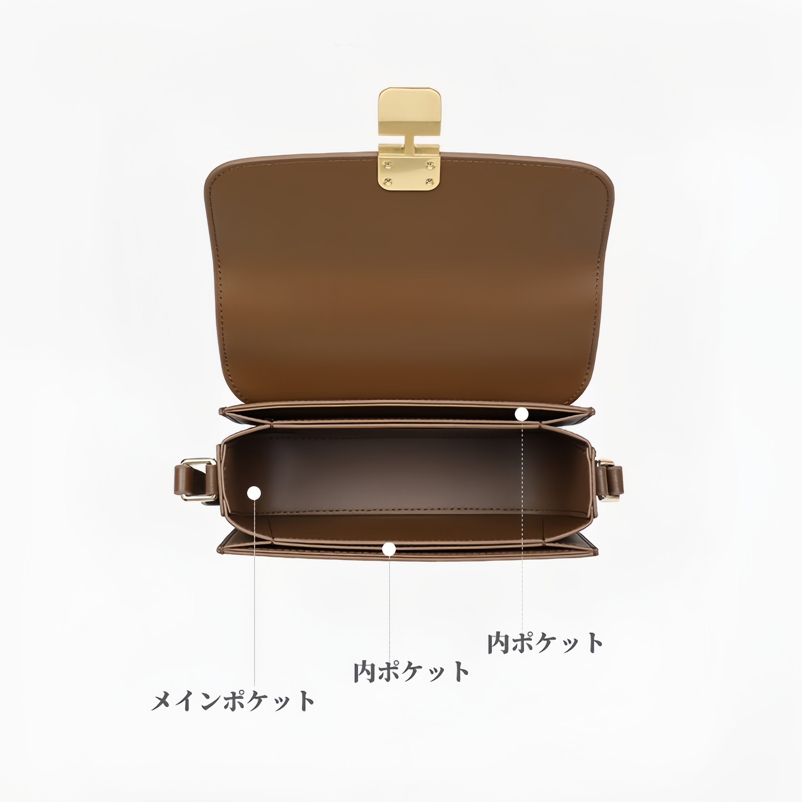 NEW ! •茶色•天然牛革ショルダーバッグ• 牛革肩掛けバッグ