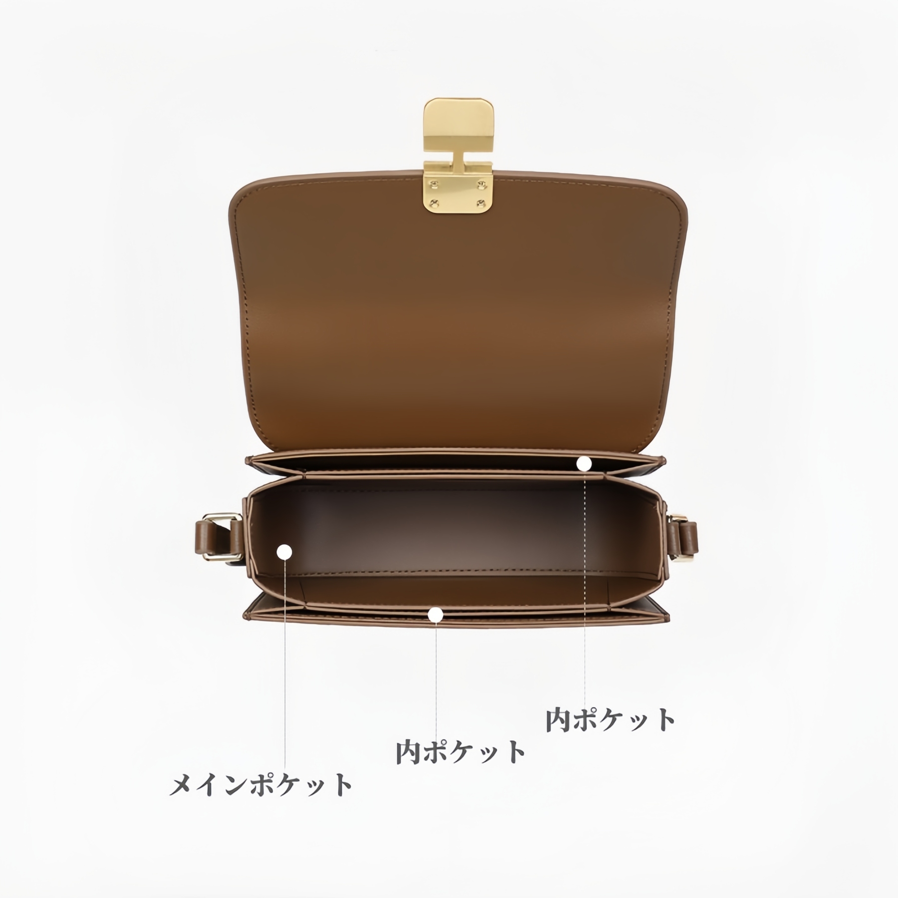 NEW ! •茶色•天然牛革ショルダーバッグ• 牛革肩掛けバッグ