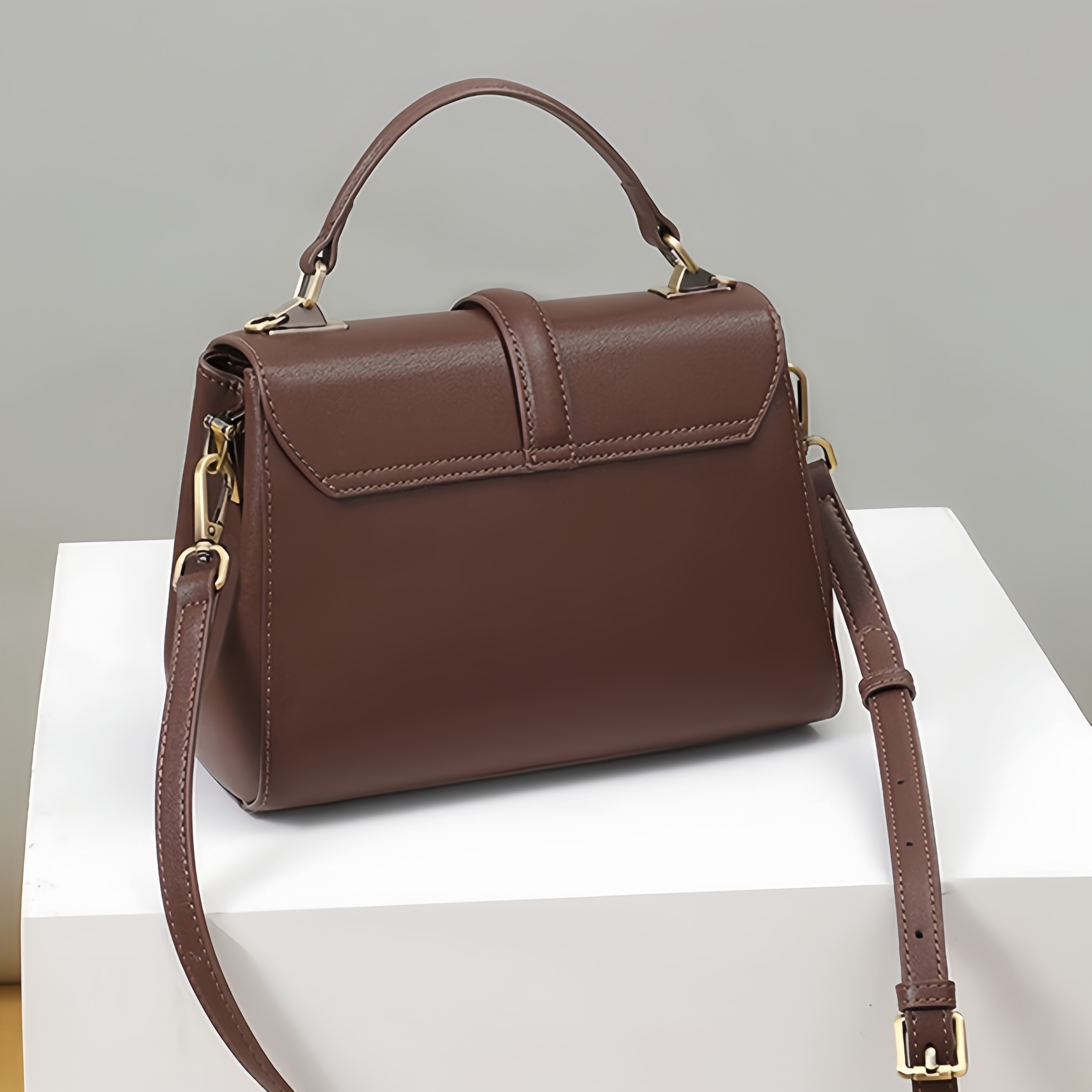 優雅な雰囲気 ！※茶※3WAY※天然牛革ハンドバッグ※牛革ショルダーバッグ