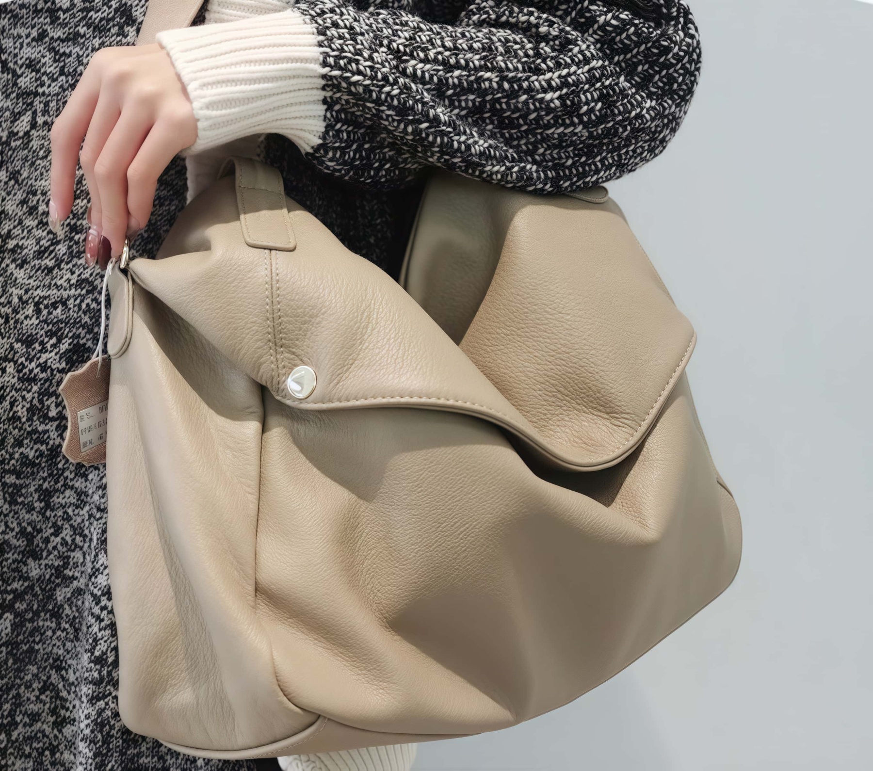 エレガント ！|ベージュ|黒|2色|3WAY•牛革ショルダーバッグ•牛革トートバッグ