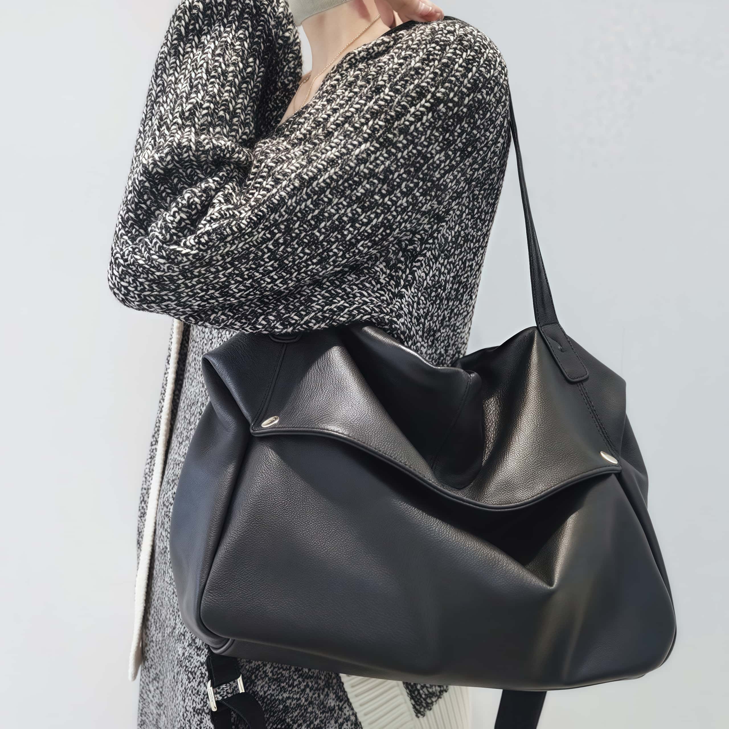 エレガント ！|ベージュ|黒|2色|3WAY•牛革ショルダーバッグ•牛革トートバッグ