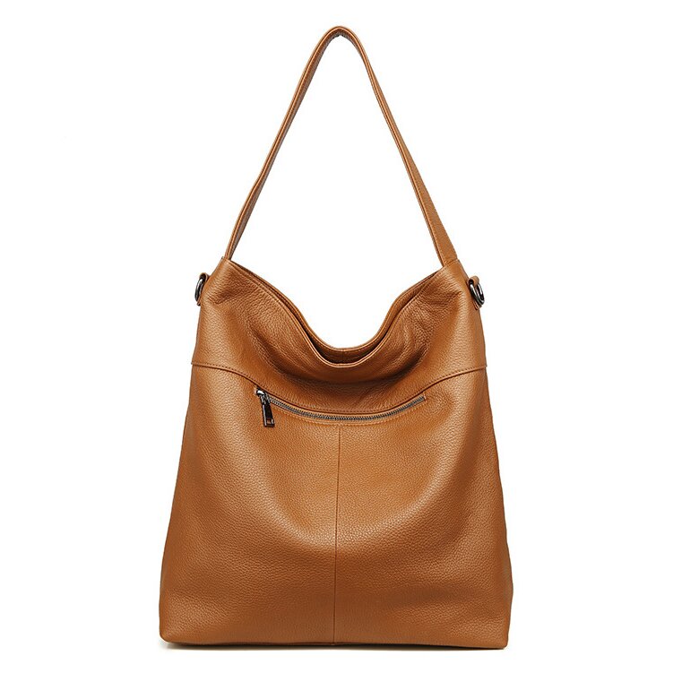 ミニマリズム スタイル ！•カラメル|黒|2色•厚手で柔らかめの天然牛革のトートバッグ