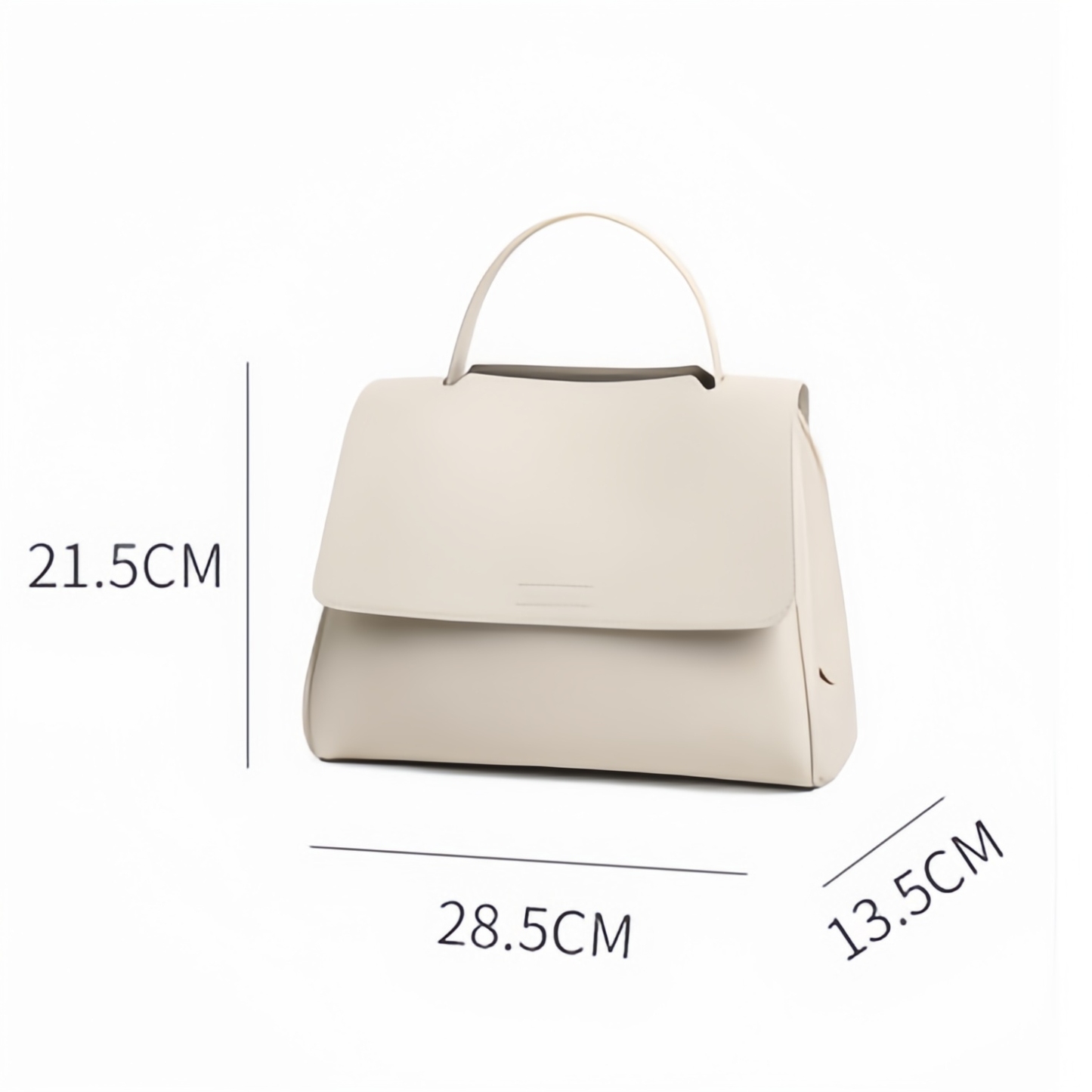 シンプルでレトロ ! •白|コーヒー|2色•3WAY•牛革ハンドバッグ•本革ショルダーバッグ