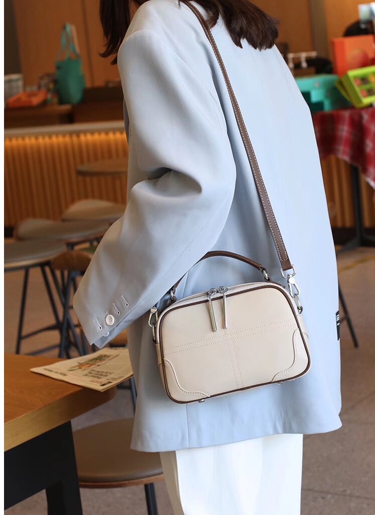 レトロな牛革バッグ|片肩バッグ|斜め掛けバッグ|ハンドバッグ|ショルダーバッグ