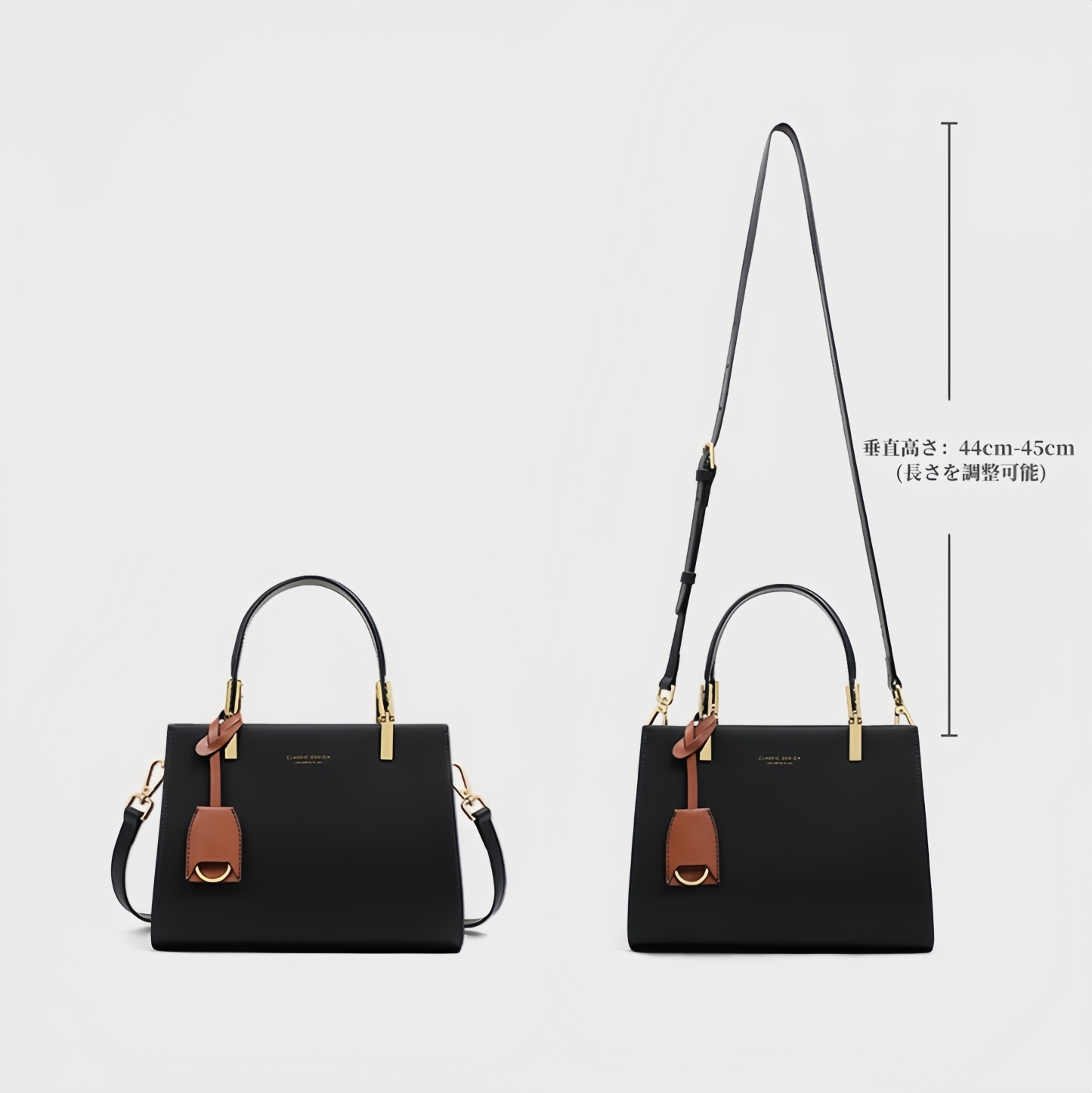 トレンディ ！•黒•3WAY•天然牛革ハンドバッグ•牛革ショルダーバッグ