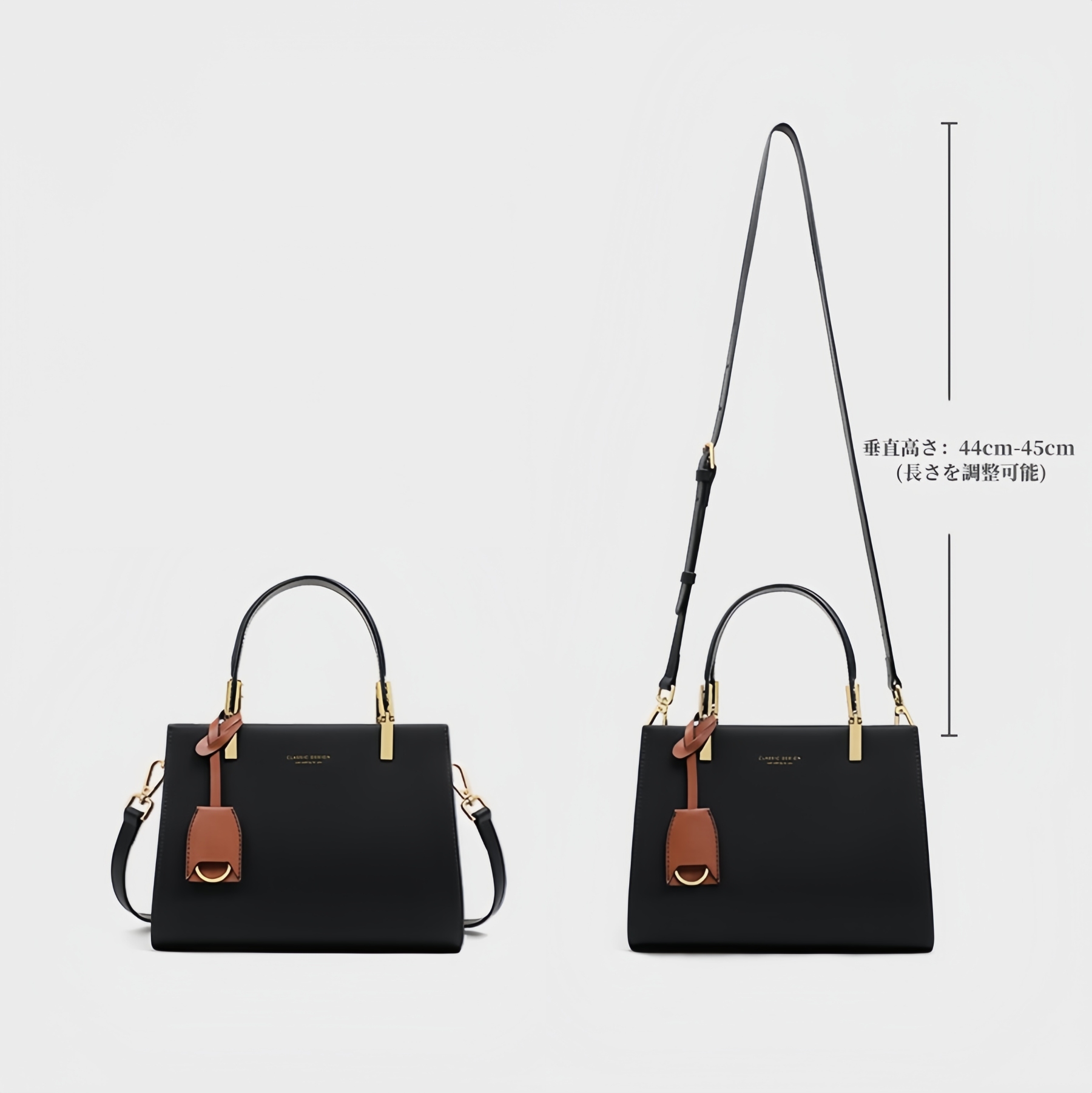 トレンディ ！•黒•3WAY•天然牛革ハンドバッグ•牛革ショルダーバッグ