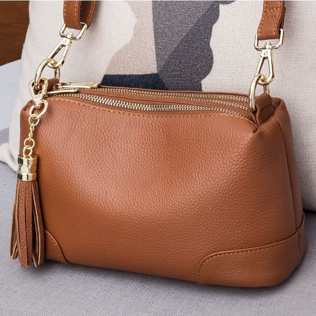 4色|斜め掛けバッグ|牛革斜ショルダーバッグ|肩掛けバッグ