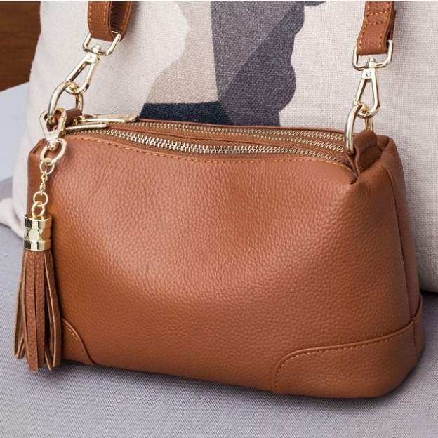 4色|斜め掛けバッグ|牛革斜ショルダーバッグ|肩掛けバッグ