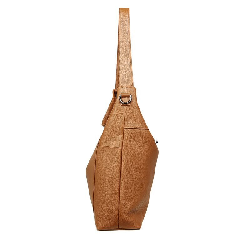 ミニマリズム スタイル ！•カラメル|黒|2色•厚手で柔らかめの天然牛革のトートバッグ