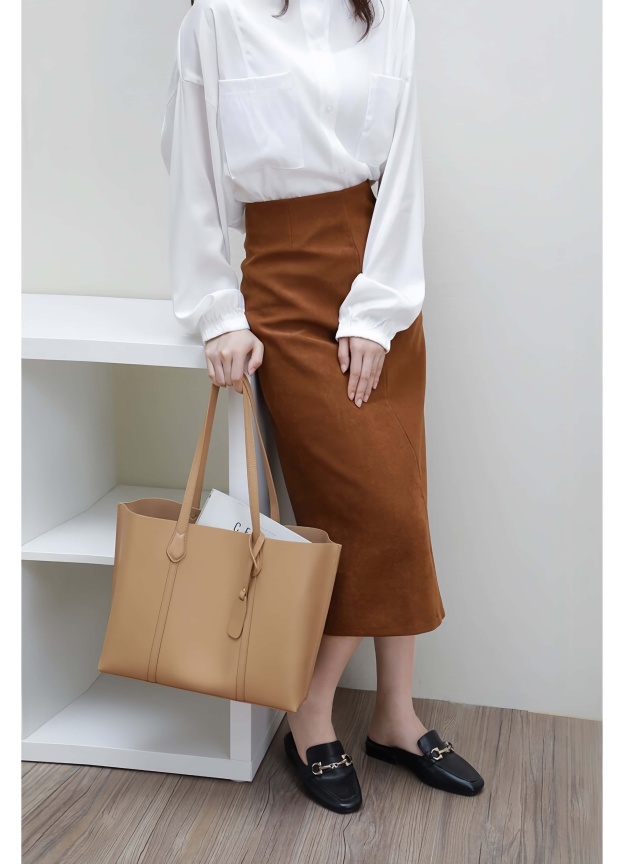 レトロな雰囲気満点 ！♦コーヒー|ベージュ|青|3色♦牛革製トートバッグ♦通勤や集会、旅行に最適♦大容量設計