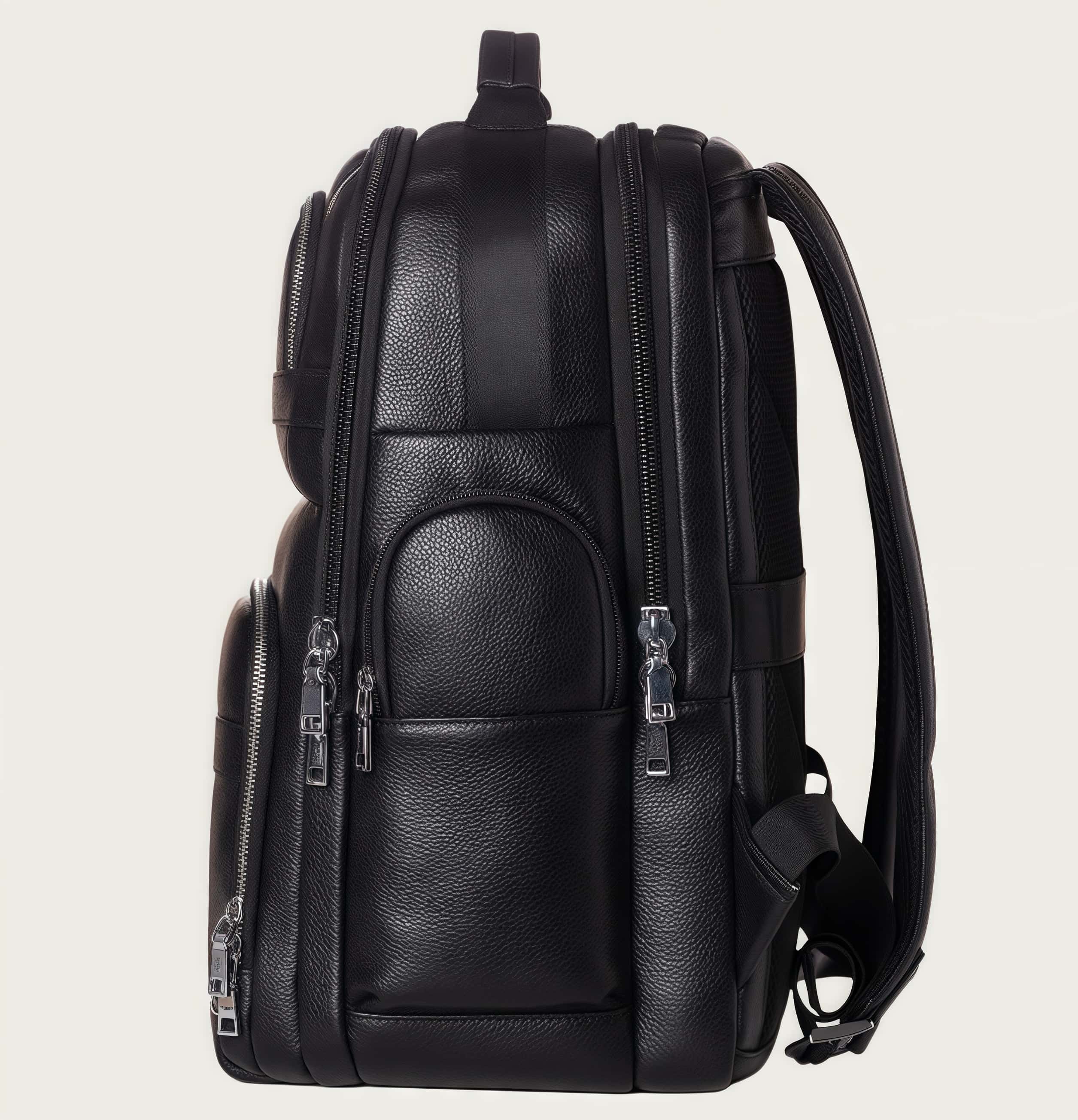 大容量牛革ダブルショルダーリュック｜大容量設計・通勤・旅行対応