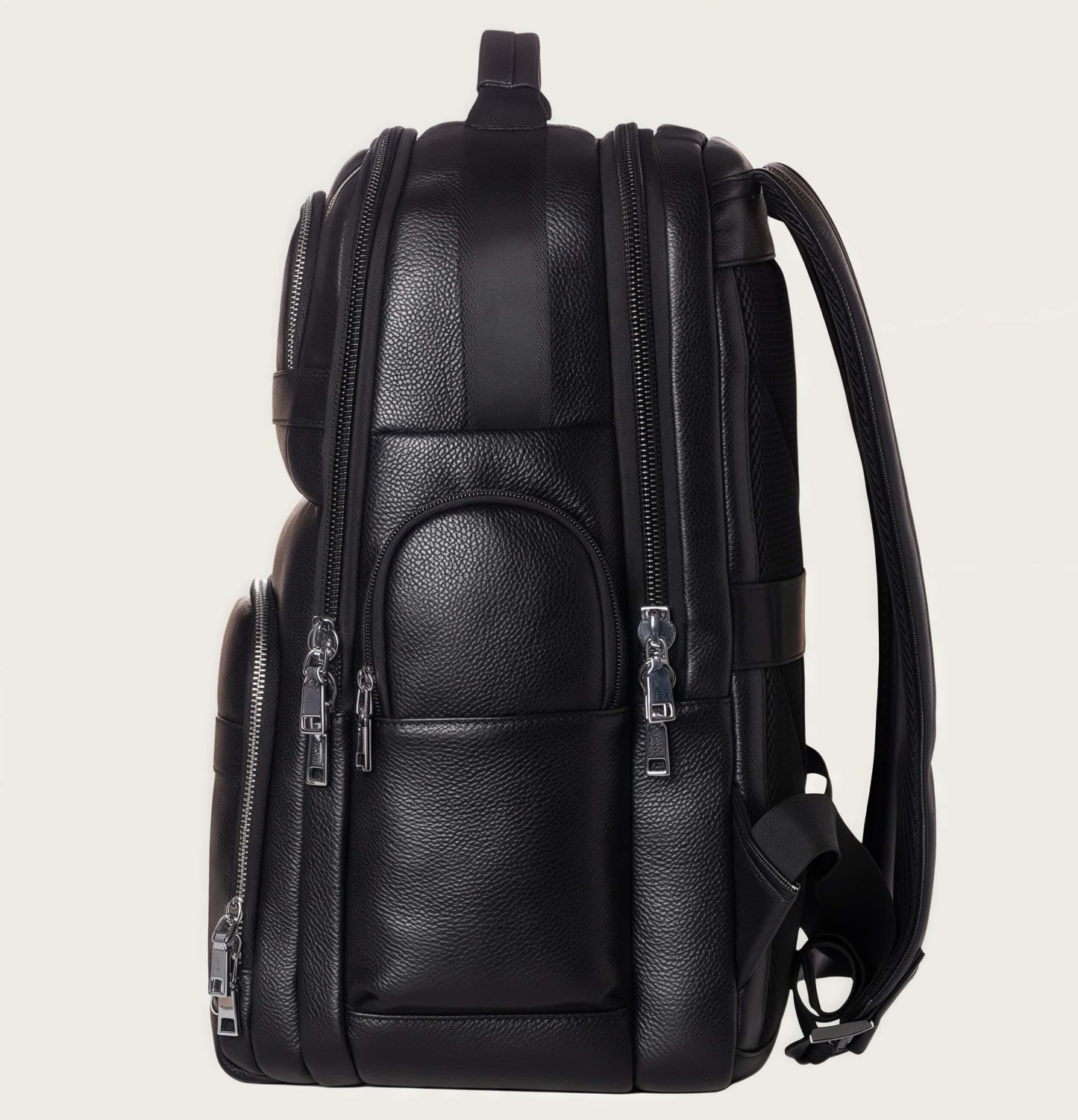 大容量牛革ダブルショルダーリュック｜大容量設計・通勤・旅行対応