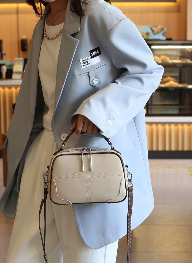 レトロな牛革バッグ|片肩バッグ|斜め掛けバッグ|ハンドバッグ|ショルダーバッグ