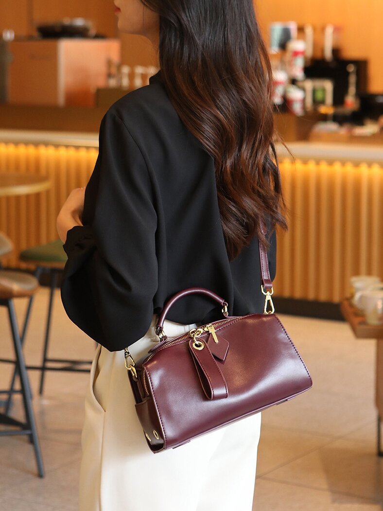 牛革斜め掛けバッグ|牛革ショルダーバッグ|牛革肩がけかばん |手提げバッグ