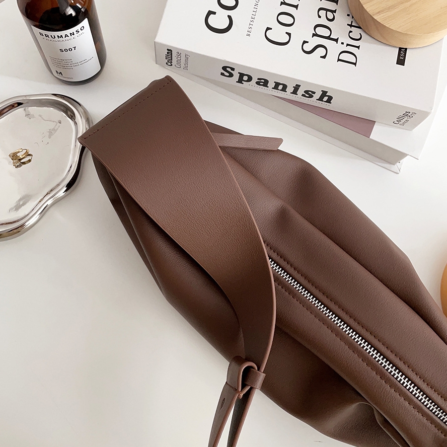 「シンプルなら快適！」•茶|黒|濃いカーキ|3色•上質な天然牛革ショルダーバッグ• 牛革斜めがけバッグ