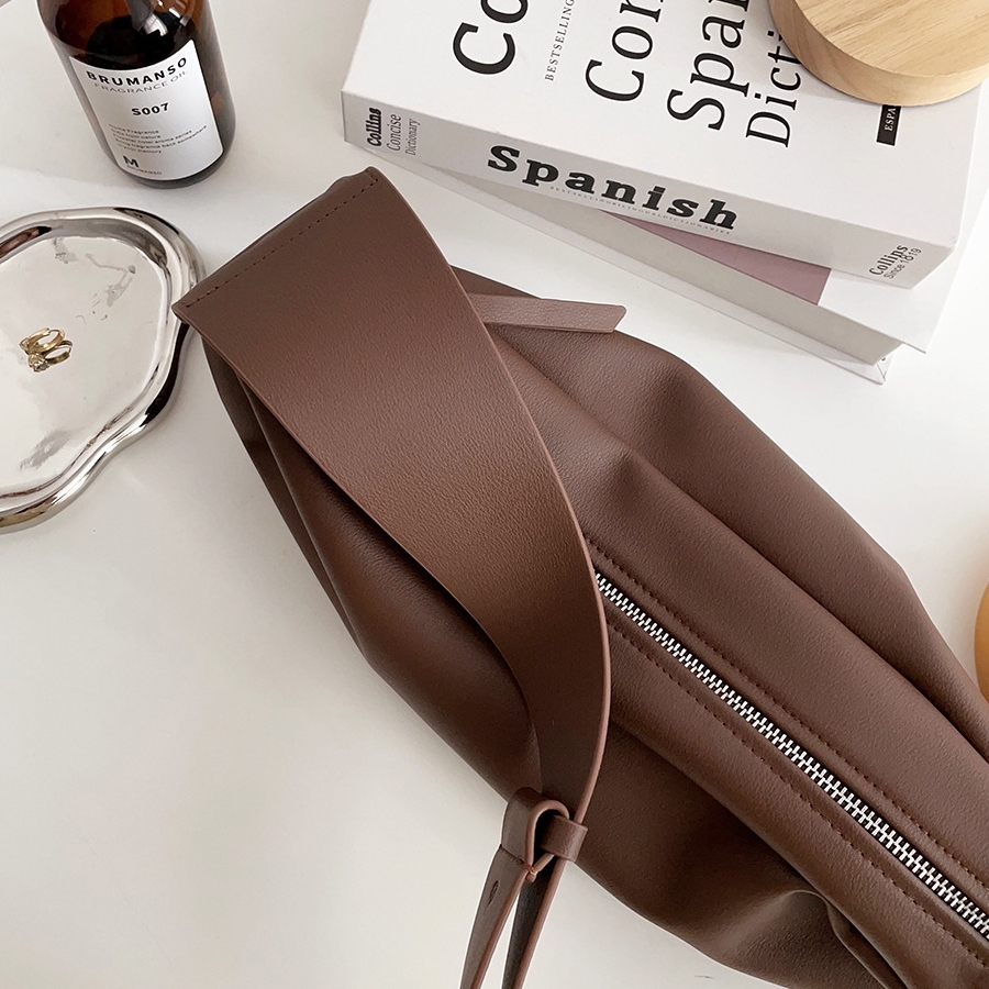 「シンプルなら快適！」•茶|黒|濃いカーキ|3色•上質な天然牛革ショルダーバッグ• 牛革斜めがけバッグ