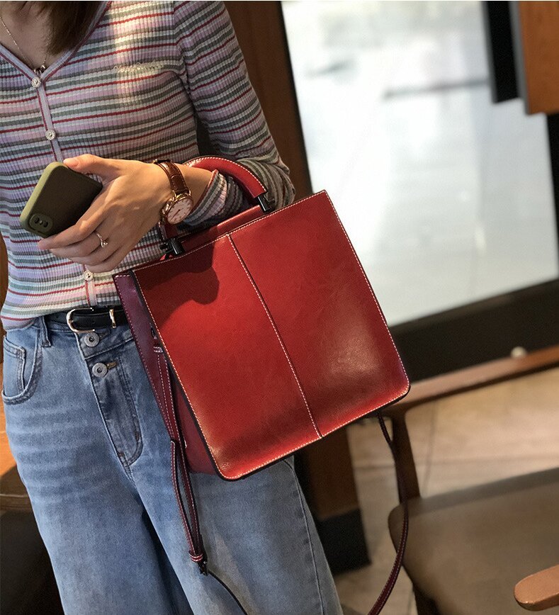 牛革ビジネスバッグ|ハンドバッグ|牛革肩がけかばん|トートバッグ