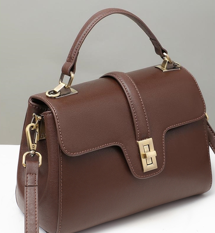 優雅な雰囲気 ！※茶※3WAY※天然牛革ハンドバッグ※牛革ショルダーバッグ