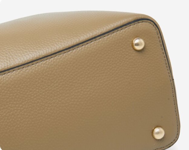 精緻な金具手提げバッグ|牛革ハンドバッグ|牛革ショルダーバッグ