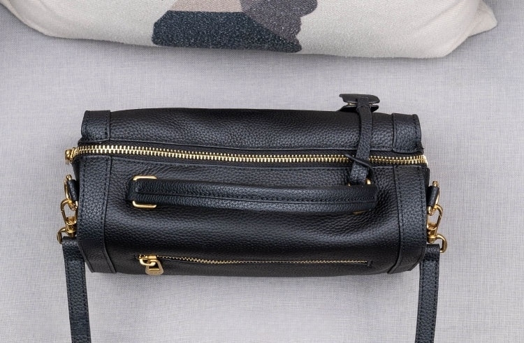 新作！黒|カーキ|2色•3WAY•厚手な天然軟めな天然牛革ハンドバッグ•牛革ショルダーバッグ