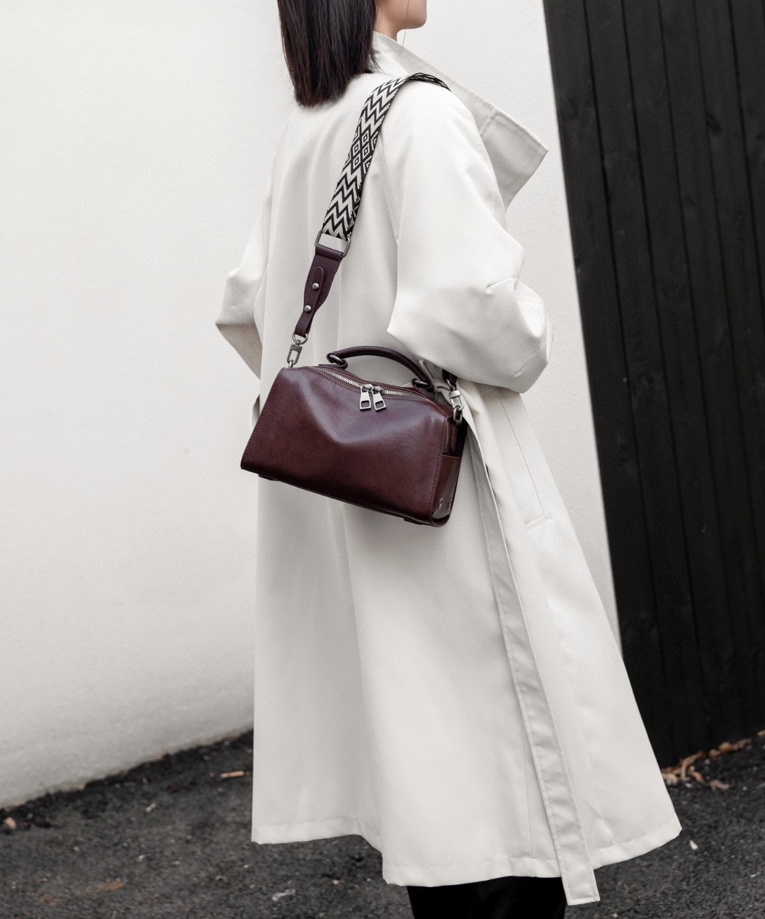 ▪黒|茶▪3WAY▪天然牛革ハンドバッグ▪牛革ショルダーバッグ