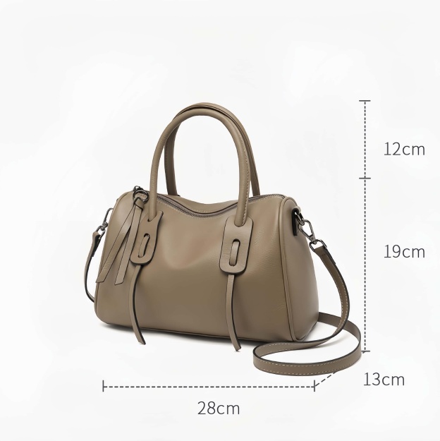 軽量で快適 ！•カーキ|黒|カラメル|3色•3WAY•厚みのある柔らかい天然牛革ハンドバッグ•牛革ショルダーバッグ