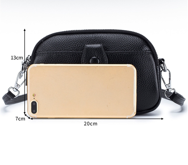 290g軽量化携帯 ！•ベージュ|黒|カーキ|赤|青|5色•天然牛革ショルダーバッグ