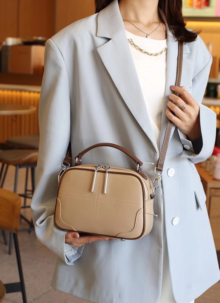 レトロな牛革バッグ|片肩バッグ|斜め掛けバッグ|ハンドバッグ|ショルダーバッグ