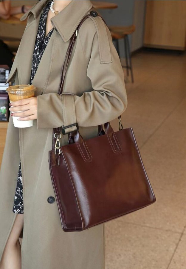 牛革トートバッグ|牛革ショルダーバッグ|肩がけかばん |ハンドバッグ|通勤に最適