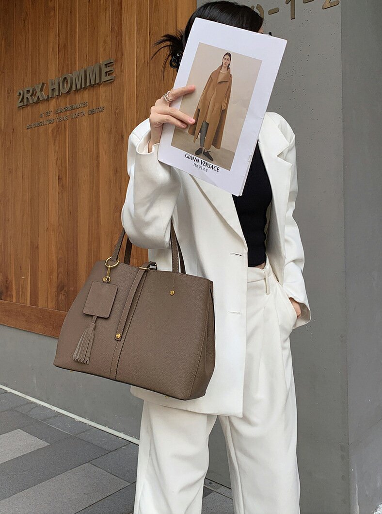 大容量牛革トートバッグ|斜め掛けバッグ|手提げバッグ|レザービジネスバッグ