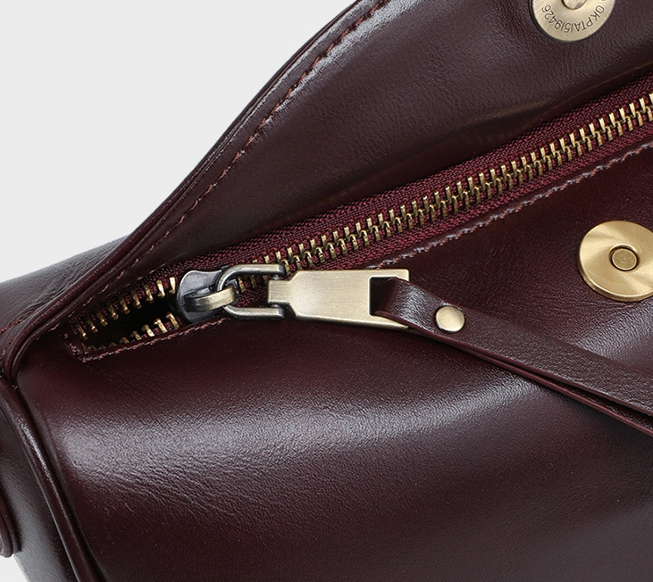 快適なタッチ感 ! |茶|天然牛革ショルダーバッグ|牛革ハンドバッグ•