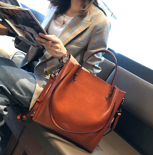 6色|3WAY牛革トートバッグ|牛革肩がけかばん|ハンドバッグ|レザーバッグ|斜め掛けバッグ