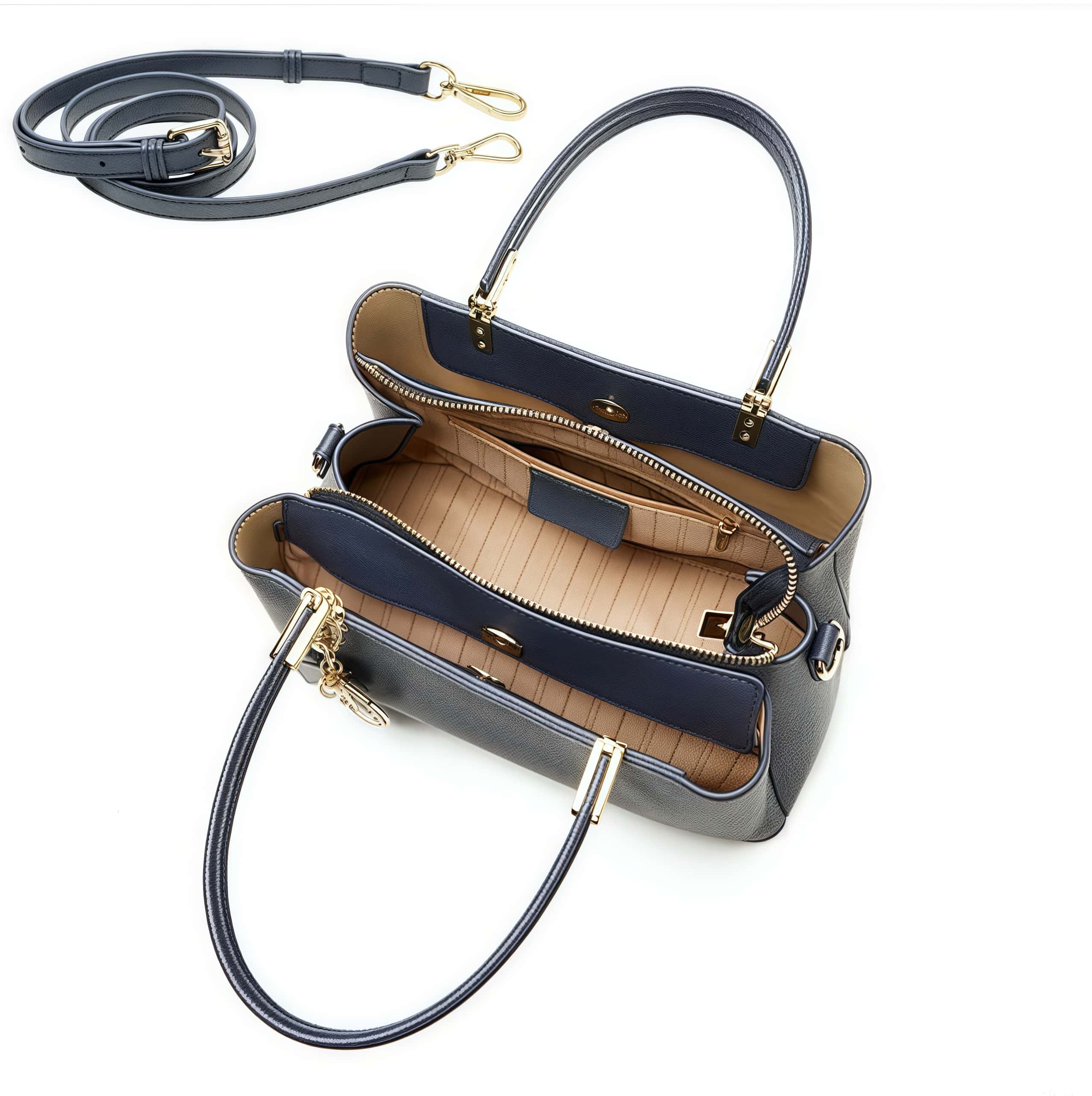 季節の新作！•贅沢感•青|黒|ワインレッド|3色•天然牛革ハンドバッグ•牛革ショルダーバッグ