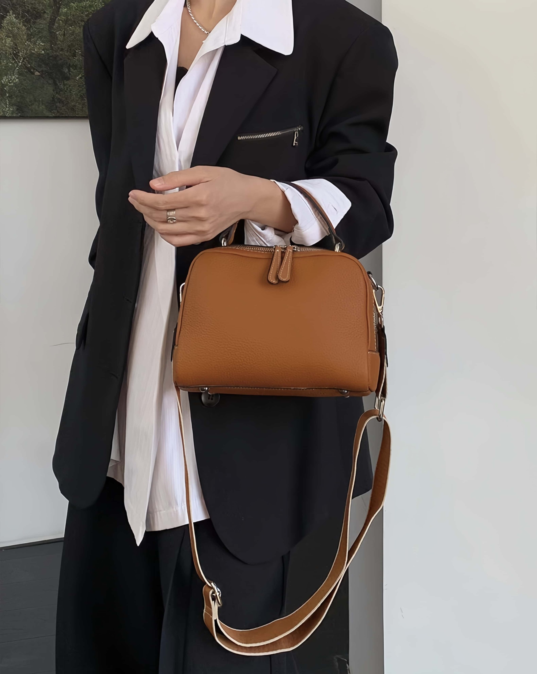 6色レザーバッグ|ボストンバッグ|手提げバッグ|斜め掛けバッグ