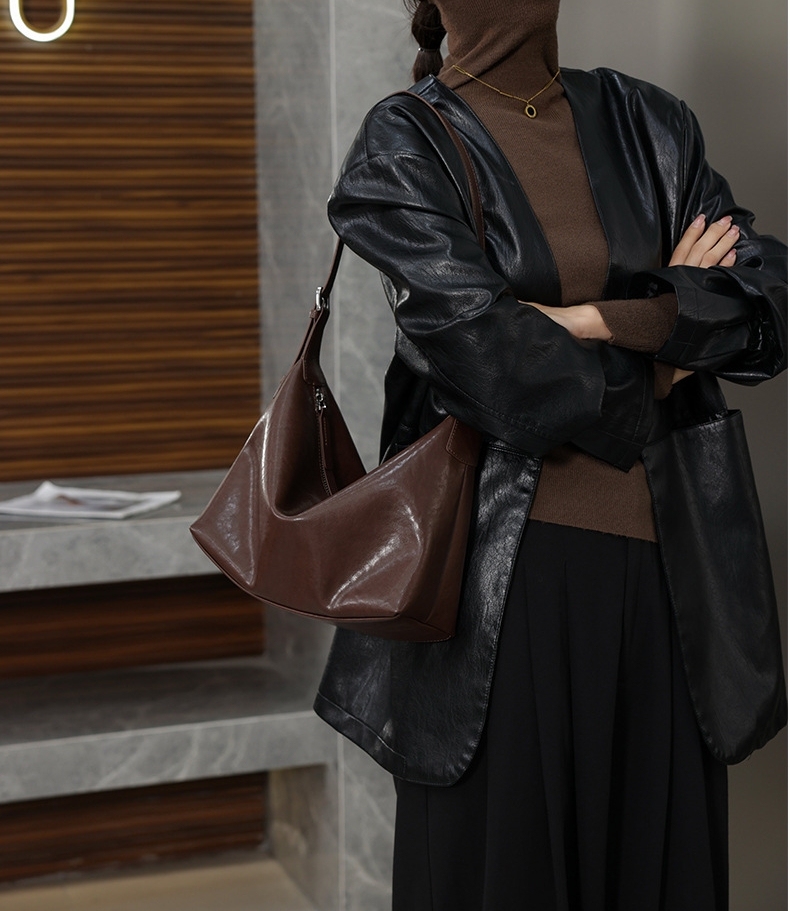 •ファッションリートロ•3色•植物タンニン製の牛革トートバッグ •牛革ハンドバッグ•