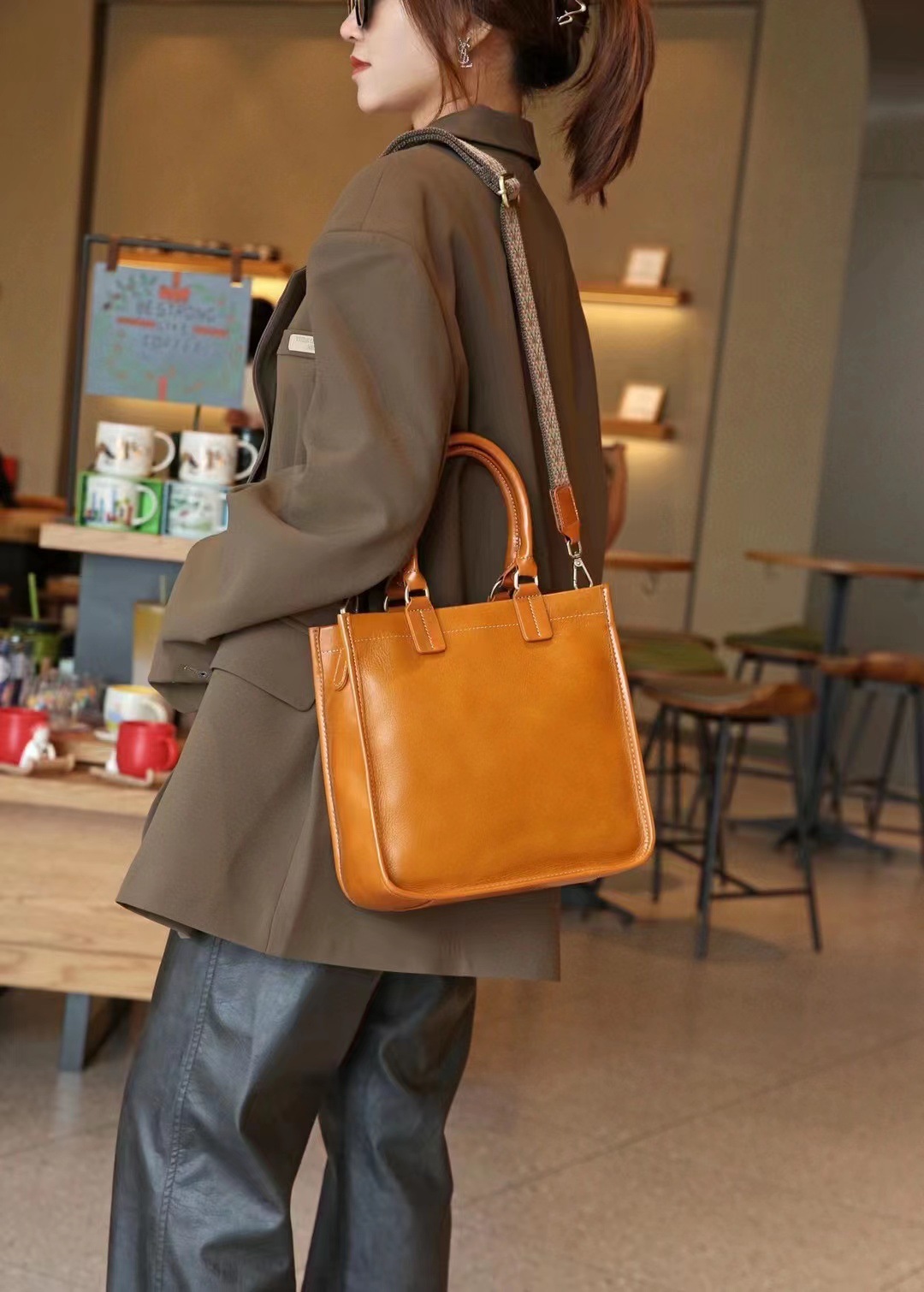 3WAY通勤牛革バッグ|6色|植物鞣し牛革トートバッグ|手提げバッグ|牛革ショルダーバッグ|防水機能