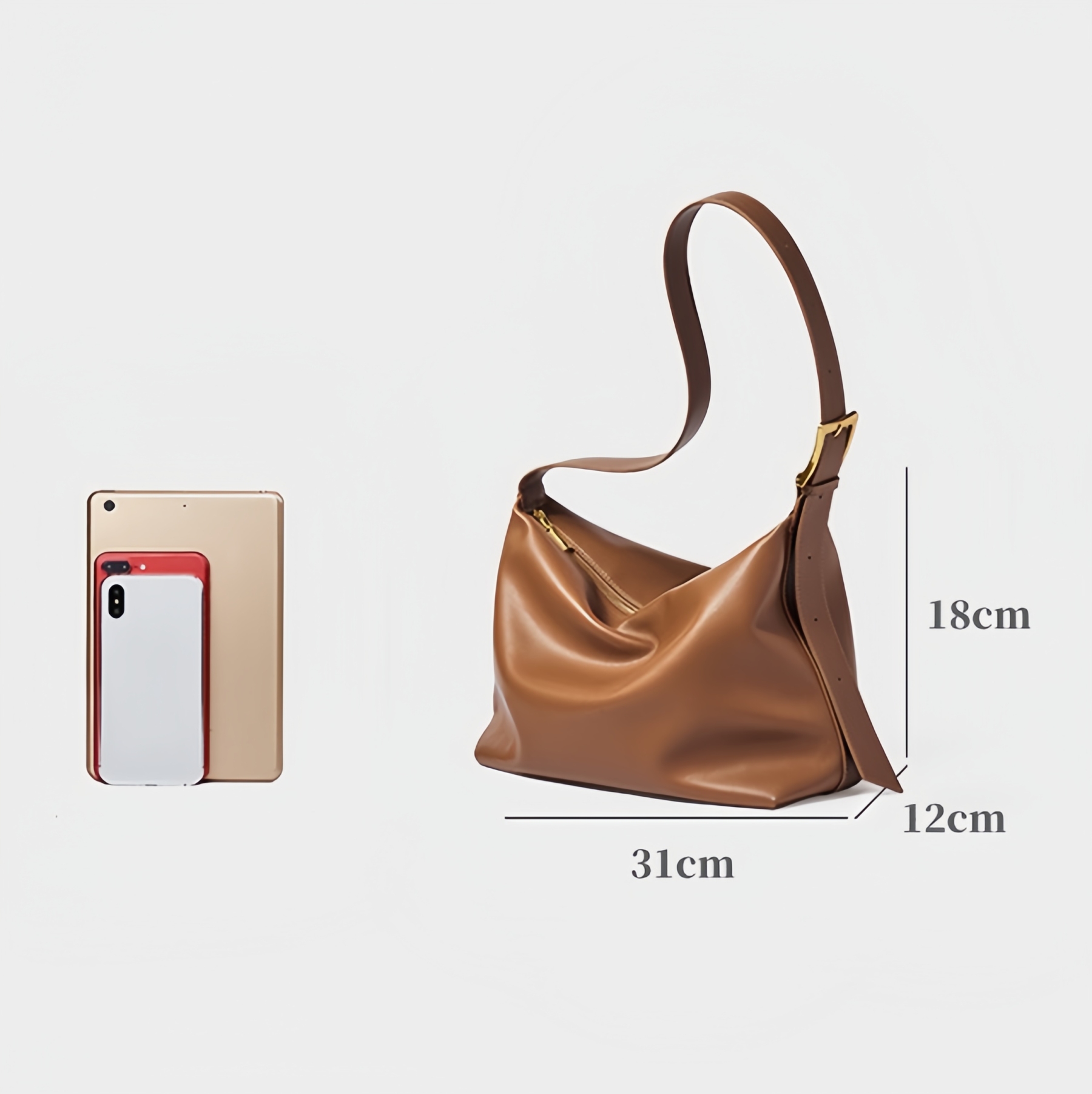 コーヒー|ベージュ|カラメル|黒|白|クリーム•6色|牛革ショルダーバッグ