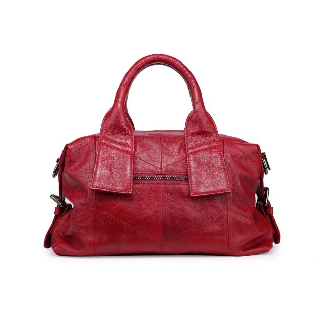 快適さ ！|3WAY•ベージュ|黒|青|赤|4色•植物鞣し牛革ハンドバッグ•大容量