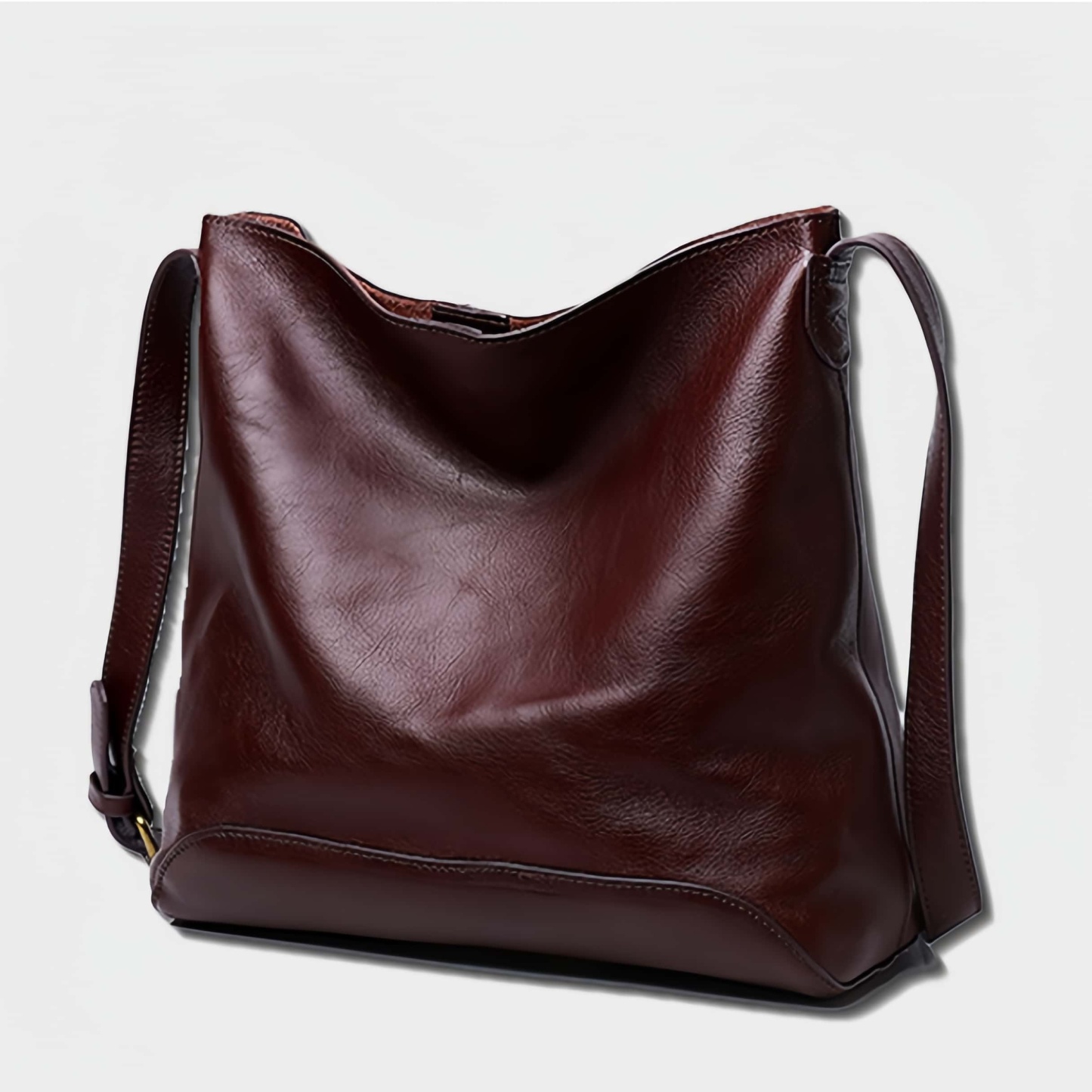 粋なデザイン ！❈茶|黒|2色|牛革ショルダーバッグ❈牛革肩掛けバッグ