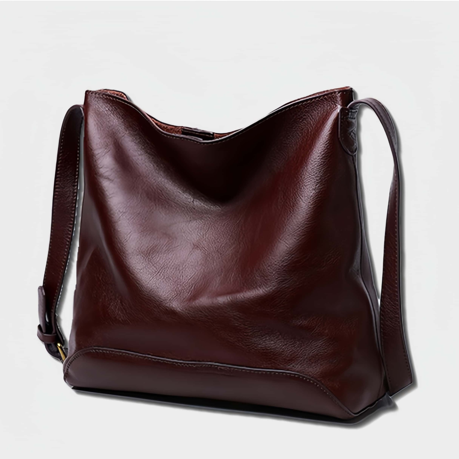 粋なデザイン ！❈茶|黒|2色|牛革ショルダーバッグ❈牛革肩掛けバッグ