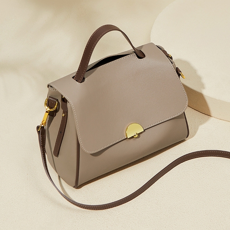 おしゃれで素敵 ！|3WAY|カーキ|乳白|茶|3色|天然牛革ハンドバッグ|牛革斜ショルダーバッグ