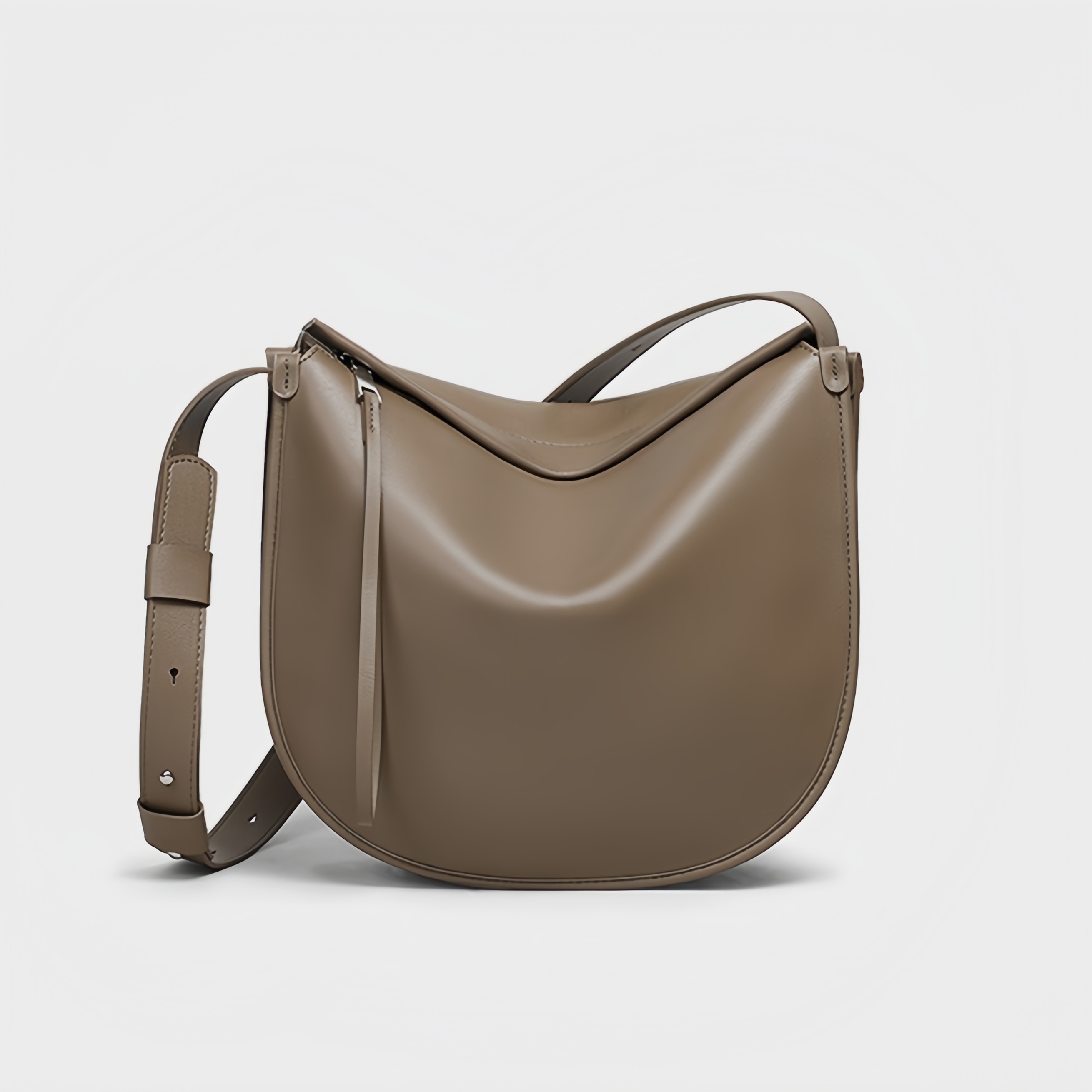 モダンなファッション感 ！|コーヒー|天然牛革ショルダーバッグ|牛革肩掛けバッグ