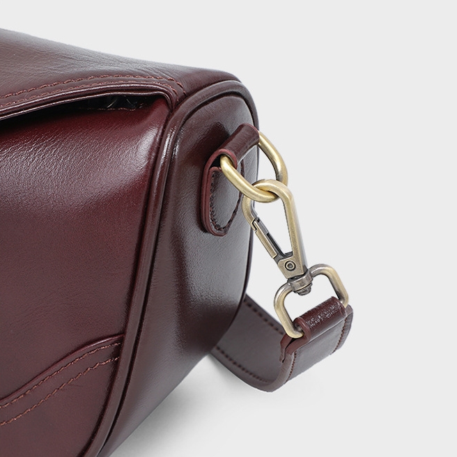 快適なタッチ感 ! |茶|天然牛革ショルダーバッグ|牛革ハンドバッグ•