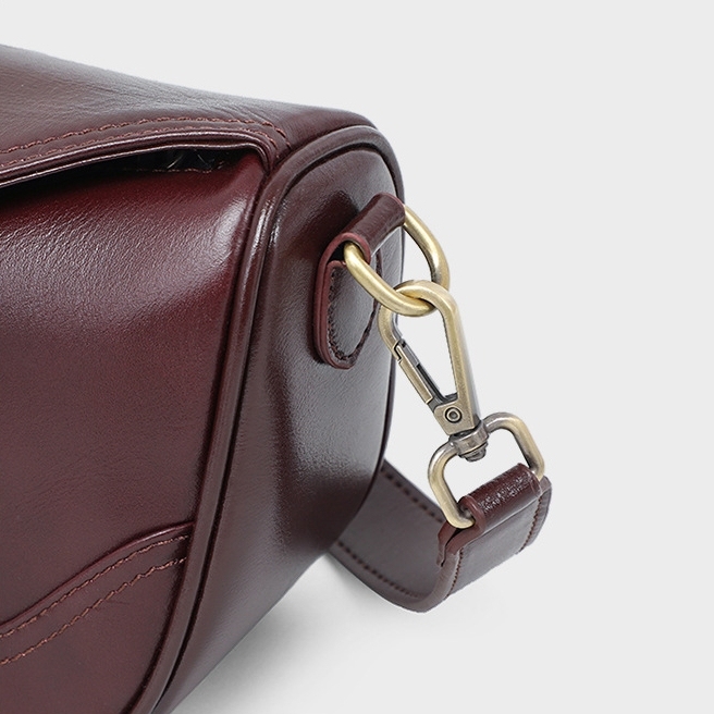 快適なタッチ感 ! |茶|天然牛革ショルダーバッグ|牛革ハンドバッグ•