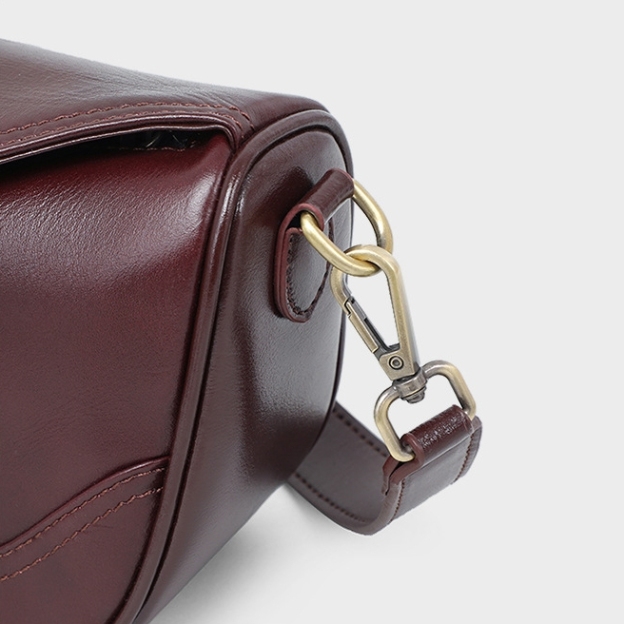 快適なタッチ感 ! |茶|天然牛革ショルダーバッグ|牛革ハンドバッグ•