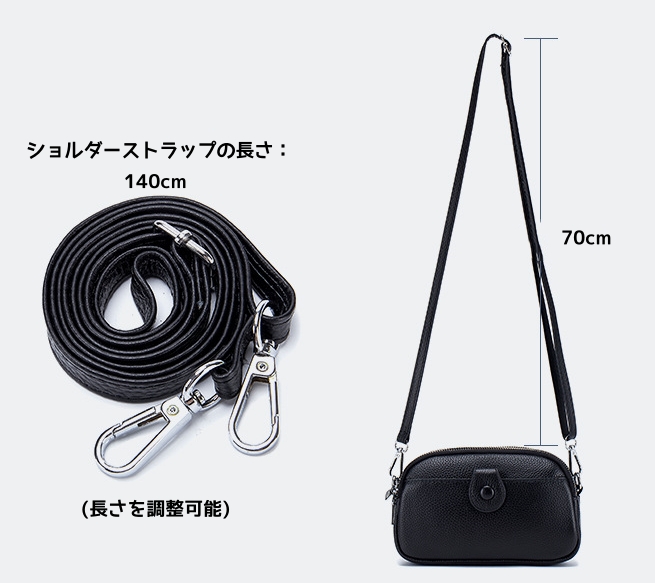 290g軽量化携帯 ！•ベージュ|黒|カーキ|赤|青|5色•天然牛革ショルダーバッグ