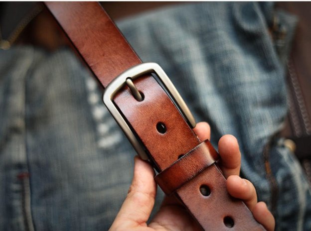 植物タンニン鞣しの天然牛革のレトロスタイル手作りベルトPD9009122HD