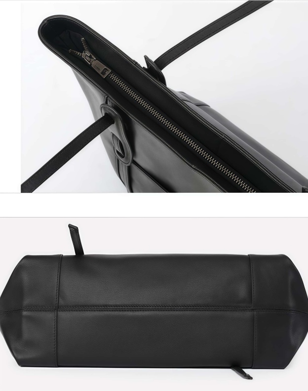 優雅な天然牛革トートバッグ|通勤・旅行に最適な大容量デザイン