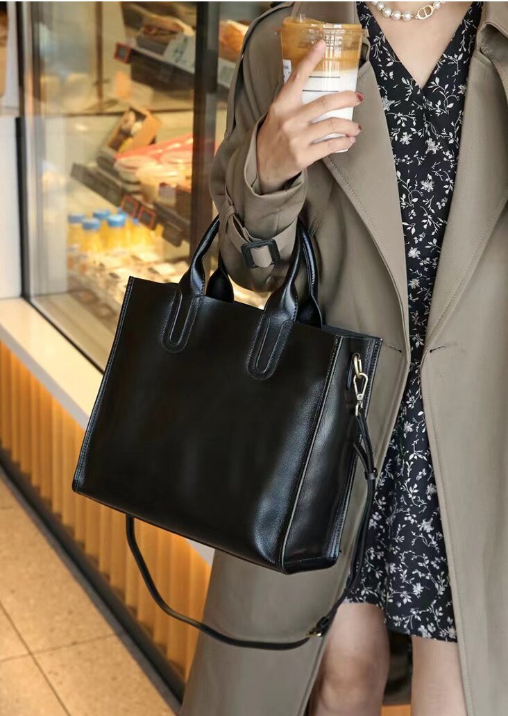 牛革トートバッグ|牛革ショルダーバッグ|肩がけかばん |ハンドバッグ|通勤に最適